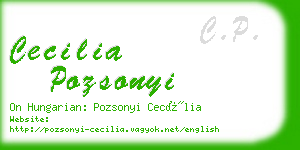 cecilia pozsonyi business card